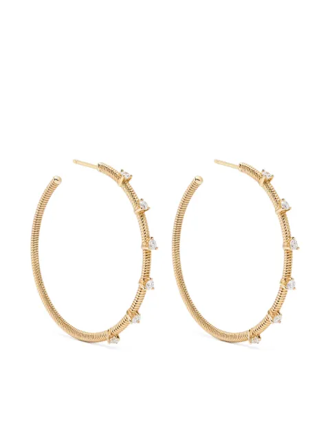 LEANDRA 18kt yellow gold Cabo M diamond earrings Gold EY0215WD201