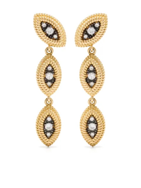 LEANDRA 18K yellow gold Cabo Dragon diamond earrings Gold EYR0215AD201