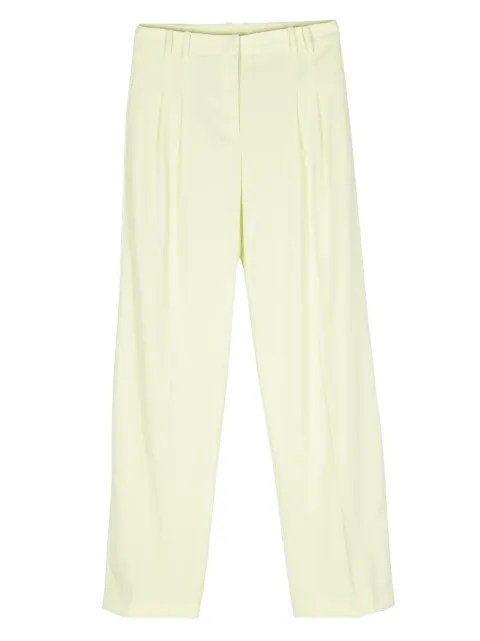 Patrizia Pepe pleat-detail straight-leg trousers Green 8P0598A6F5