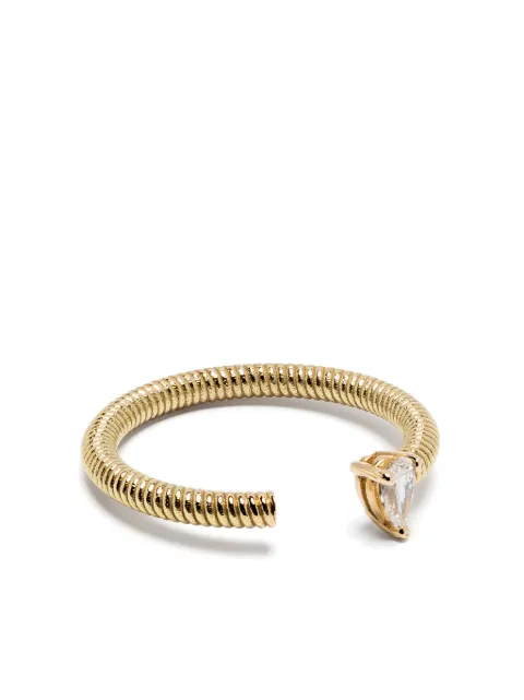 LEANDRA 18kt yellow gold Cabo pear open ring Gold RY0015ND401
