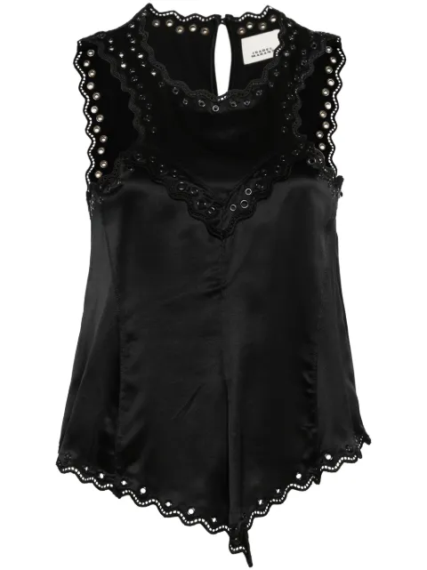 ISABEL MARANT Amaya silk top Black HT0363FAB1J07I