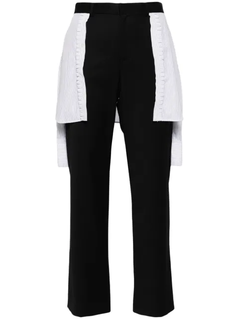 Undercover layered wool-blend trousers Black UP1D1506