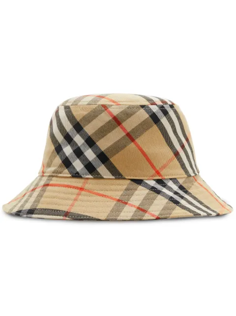Burberry Vintage Check-pattern bucket hat Neutrals 8085726