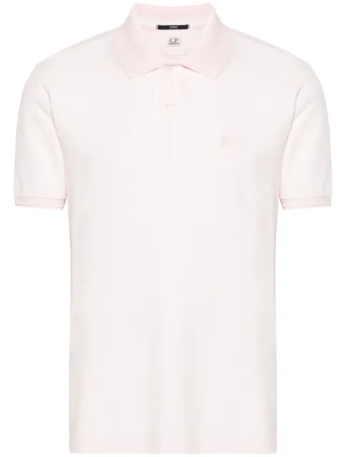 C.P. Company logo-patch piqué polo shirt Pink 16CMPL189A006263G