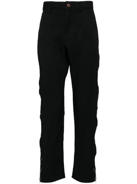 Black Comme Des Garçons zip-up tapered trousers Black 1MP003052