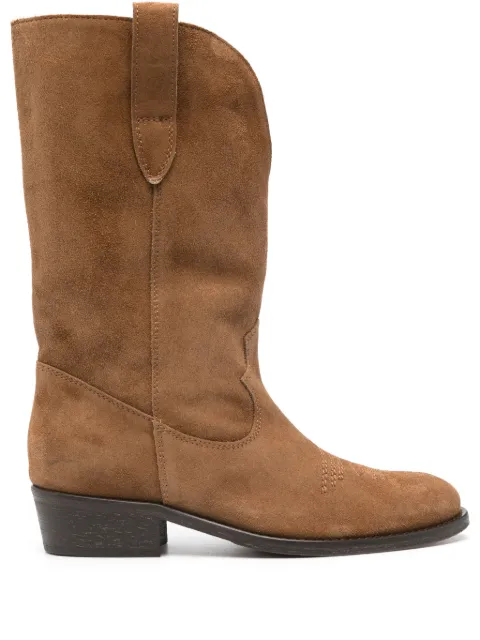 Via Roma 15 suede cowboy boots Brown 3381