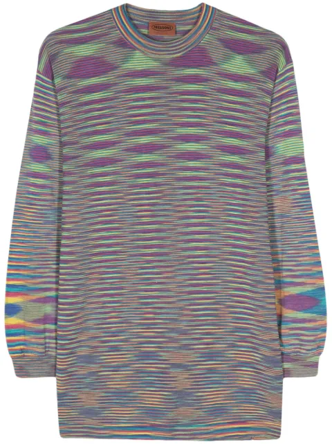 Missoni Pre-Owned 1990s striped wool-blend jumper Purple MIS250YW