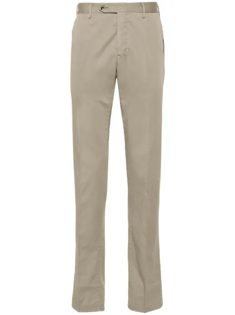 PT Torino tapered-leg cotton-blend chino trousers Neutrals COVT01Z00CL1BB44