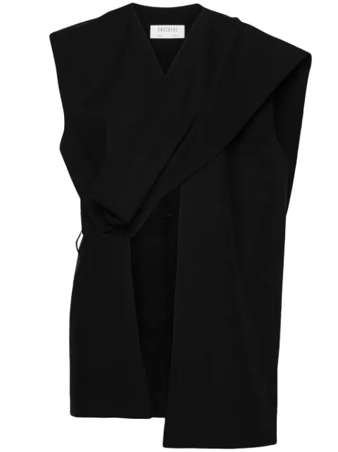 Gauchère wool belted vest Black P12402270575