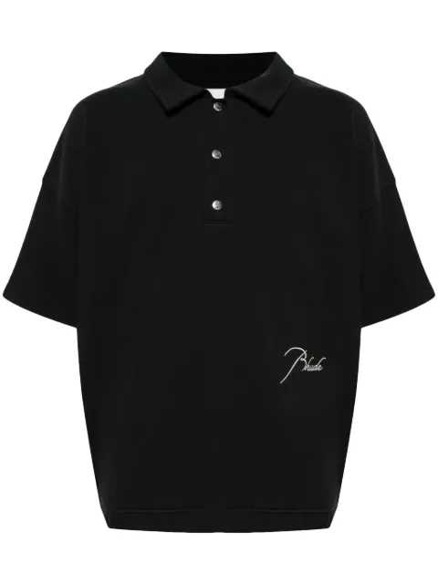 RHUDE logo-embroidered polo shirt Black RHPS24SH15320372