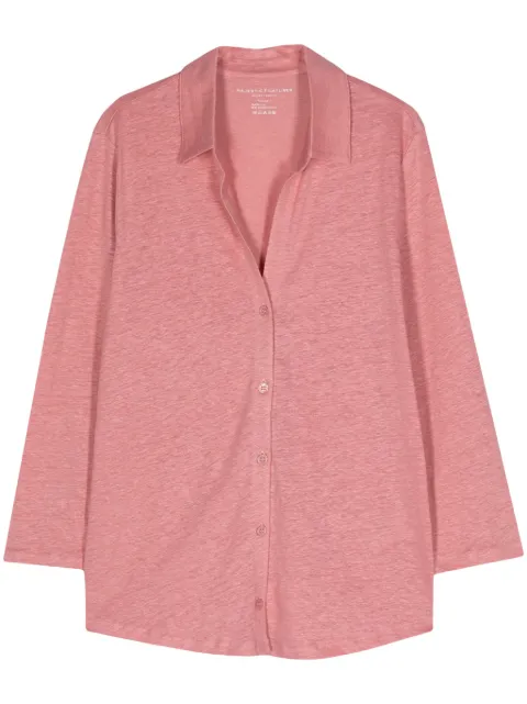 Majestic Filatures linen-blend jersey cardigan Pink M011FCH079