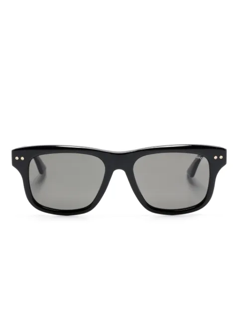 Montblanc logo-engraved square-frame sunglasses Black MB0319S