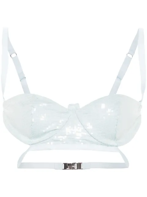 GCDS sequined bra top Blue A1OW2704TB5