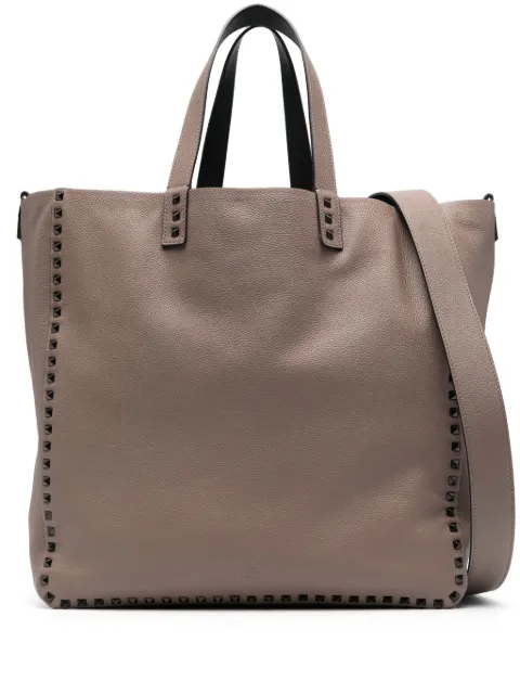 Valentino Garavani reversible Rockstud-embellished tote bag Brown YB0C35BFQ