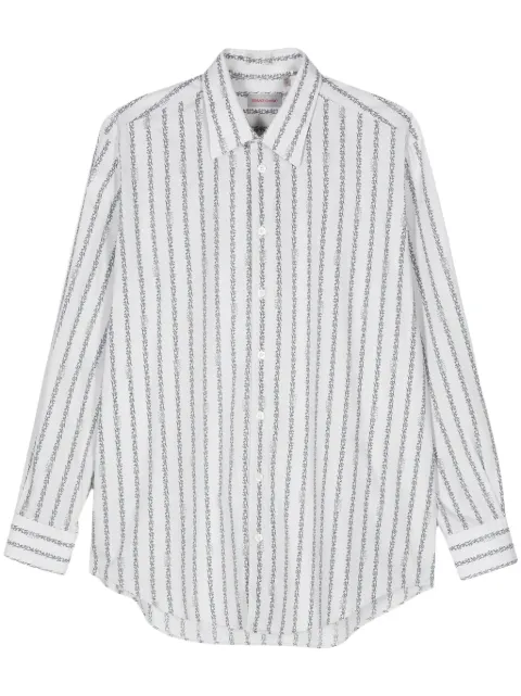 Versace Pre-Owned 2000s logo-print shirt Neutrals VER250YQ