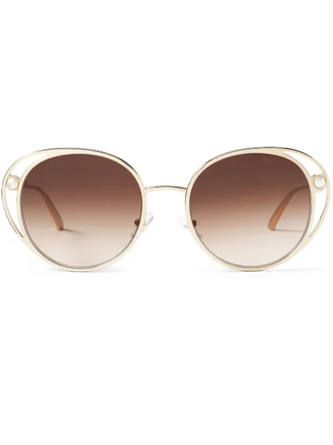 Jimmy Choo Eyewear Angela round-frame sunglasses Gold ANGELA0JC4003HBE3006