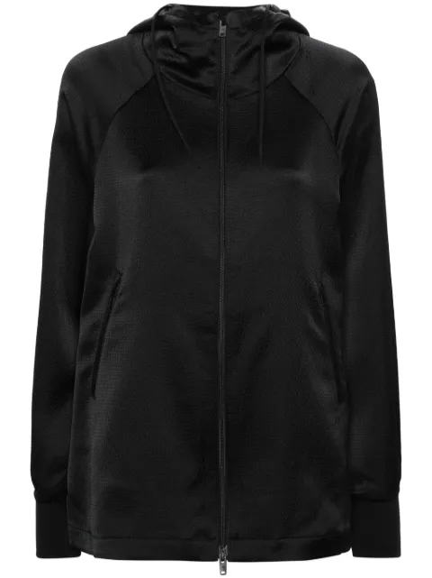 Y-3 textured zipped hoodie Black IN4396