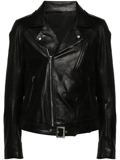Rick Owens Lukes Stooges leather jacket Black RU01D3772LSU