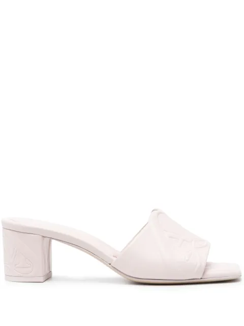 Alexander McQueen Seal-motif leather sandals Pink 780713WIEAE