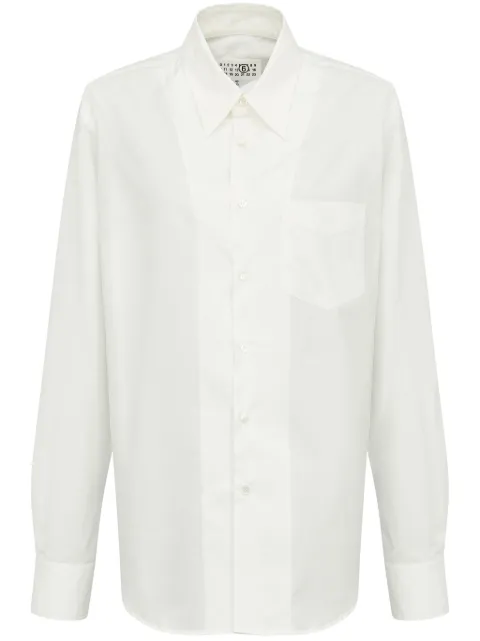 MM6 Maison Margiela slash-detail cotton shirt White S62DT0027S47294