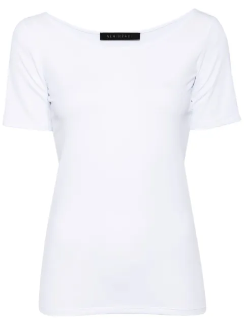 ALAINPAUL boat-neck T-shirt White S1UJETO06