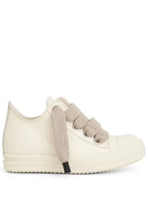 Rick Owens oversized-laces leather sneakers White RP01D2883LCOW2
