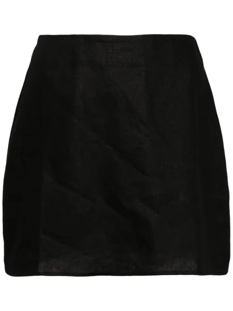 Reformation Veranda linen miniskirt Black 1308895BLK