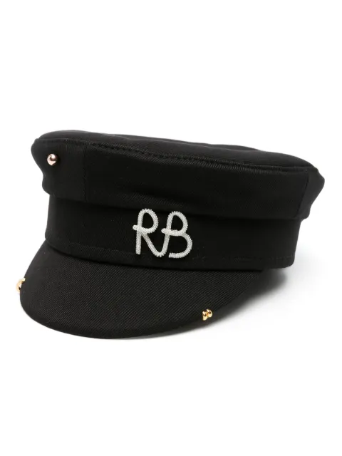 Ruslan Baginskiy logo-embroidered baker boy cap Black KPC033WAPRSSIRB