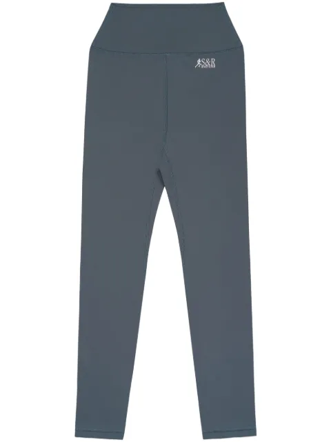 Sporty & Rich Action logo-print leggings Grey LE821VO