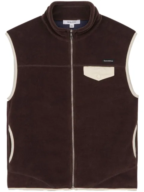 Sporty & Rich zipped polar vest Brown JAAW2336CH