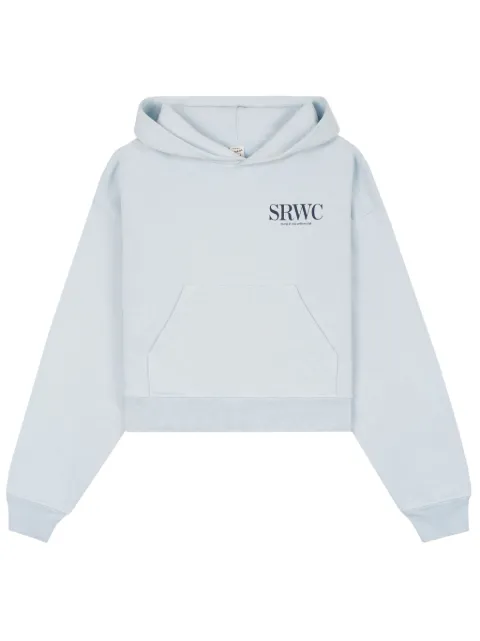 Sporty & Rich Upper East Side cotton hoodie Blue HC1021BB