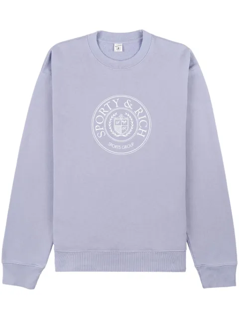 Sporty & Rich Connecticut Crest crew-neck sweatshirt Purple CRAW2341PW