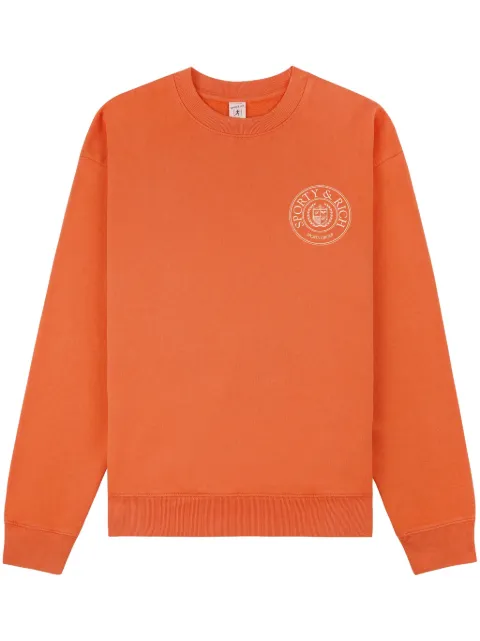 Sporty & Rich Connecticut Crest logo-print sweatshirt Orange CRAW2329SQ