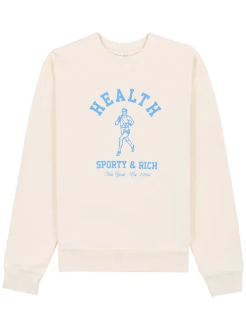 Sporty & Rich NY Running Club cotton sweatshirt Neutrals CRAW2348CR