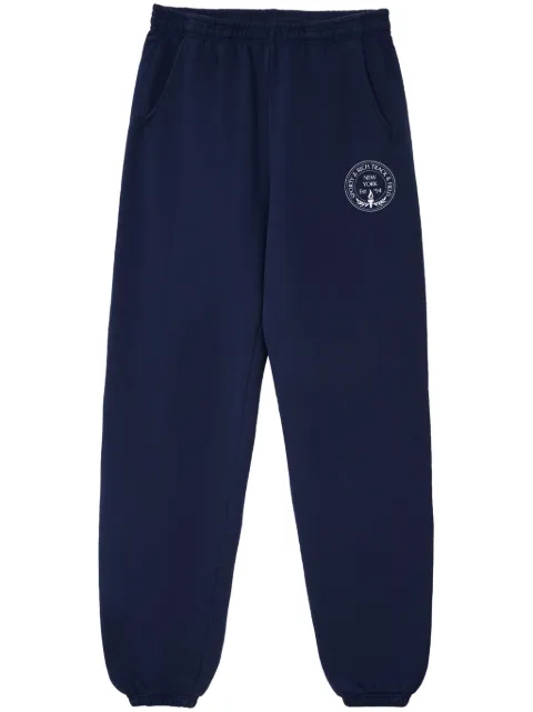 Sporty & Rich Central Park cotton track pants Blue SWAW2340NA