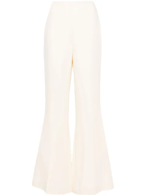 TWINSET pressed-crease flared trousers Neutrals 241TT2104