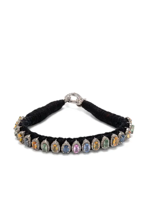 JIA JIA Rainbow Sapphire statement bracelet Silver JJBSWARW006
