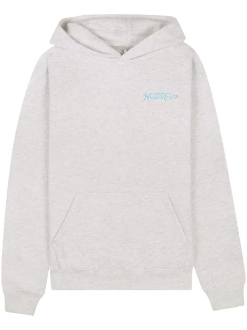 Sporty & Rich Rizzoli logo-print hoodie Grey HOAW238HG