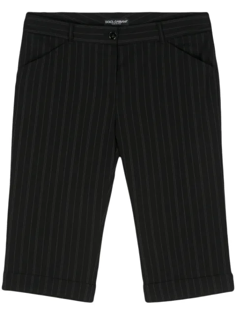 Dolce & Gabbana Pre-Owned 2000s pinstripe cropped trousers Black DOG250SH