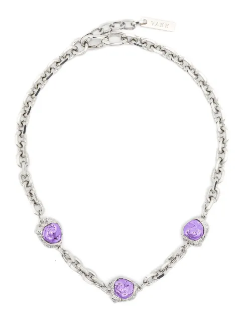 Vann Jewelry Rock Jewel choker necklace Silver AW23L001VL028