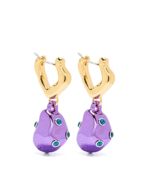 Vann Jewelry crystal-embellished drop earrings Gold AW23ER006VL028