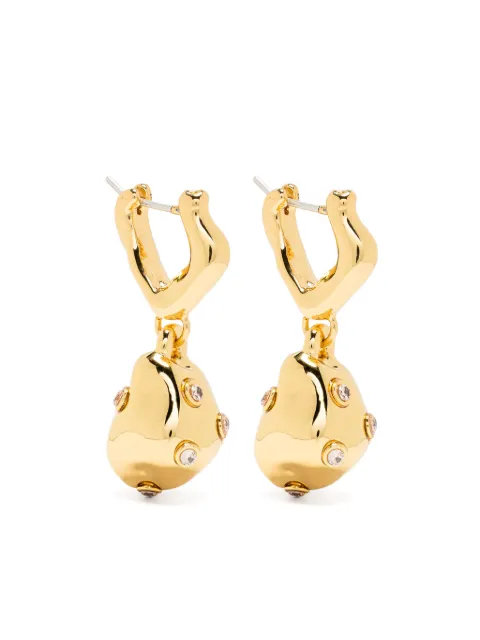 Vann Jewelry crystal-embellished drop earrings Gold AW23ER006YG001