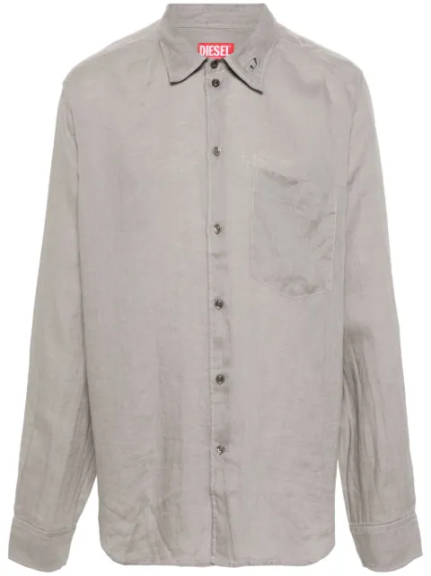 Diesel S-Emil linen shirt Grey A128530LIAL