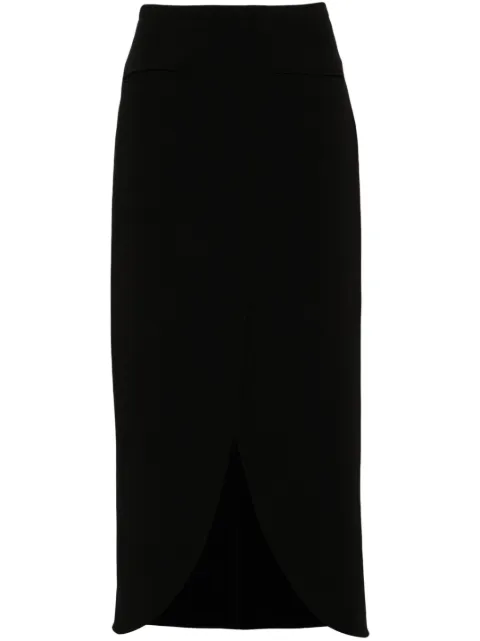 Courrèges Ellipse tailored maxi skirt Black 224CJU142PL0159