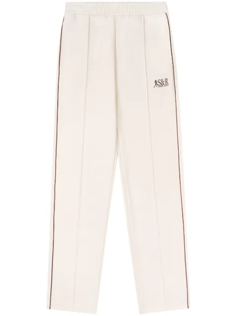 Sporty & Rich Action logo-print track pants Neutrals PA821OF