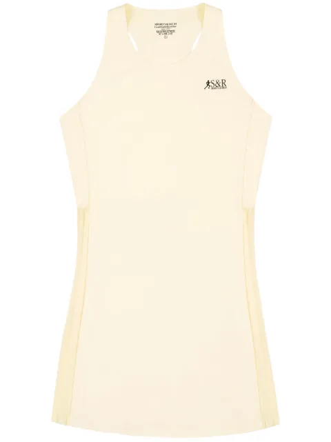 Sporty & Rich The Steffi Action pleated minidress Neutrals DR821FS