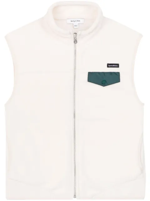 Sporty & Rich zipped polar vest Neutrals JAAW2334CR