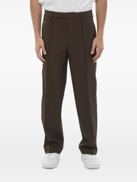 Neil Barrett pintuck slim-fit trousers Brown MY30156AY009