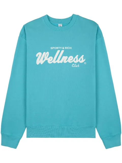 Sporty & Rich Draft logo-print sweatshirt Blue CRAW2333DO