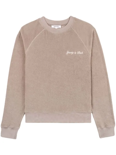 Sporty & Rich Syracuse logo-embroidered T-shirt Neutrals CRAW2379EL